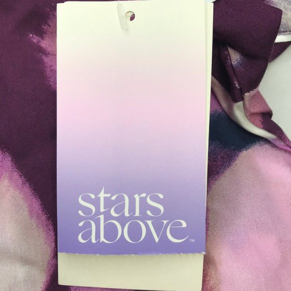 Stars Above Women's Button Sleep Shirt XS Purple New - Picture 3 of 14